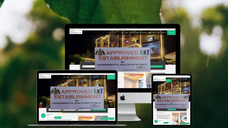 Website design for Riverside Hotel Picard