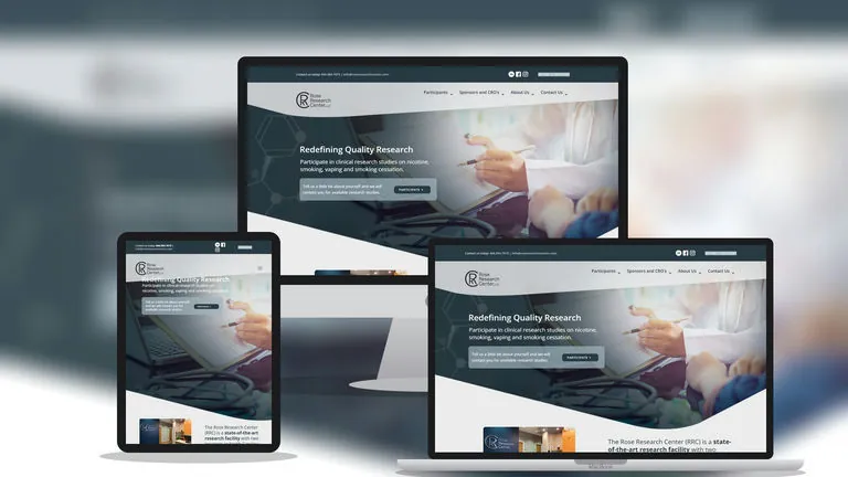 Website design for Rose Research Center