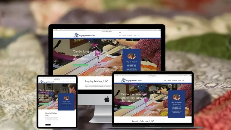 Website design for Royalty Stitches