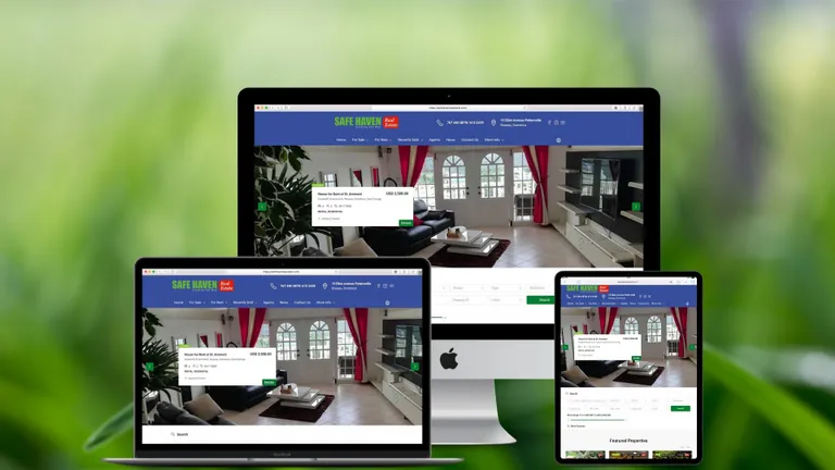 Website design for Safe Haven Real Estate