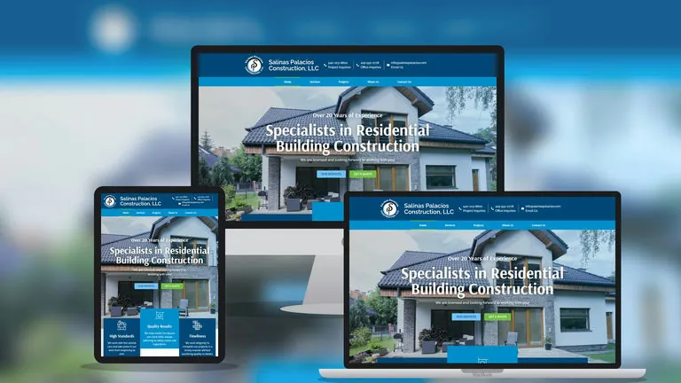 Website design for Salinas Palacios Construction