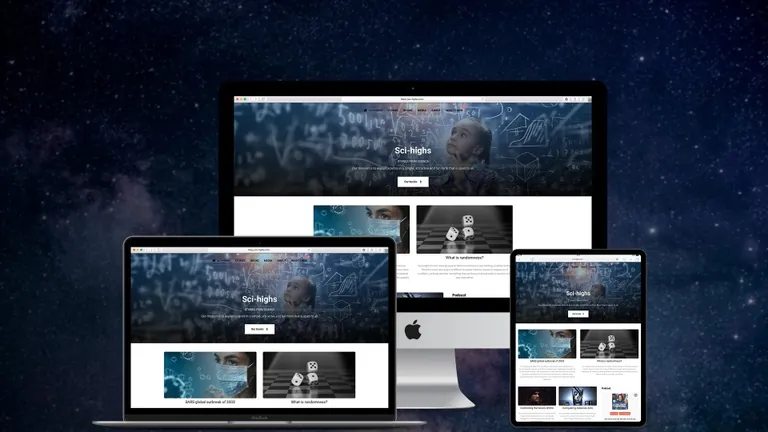 Website design for Sci-Highs