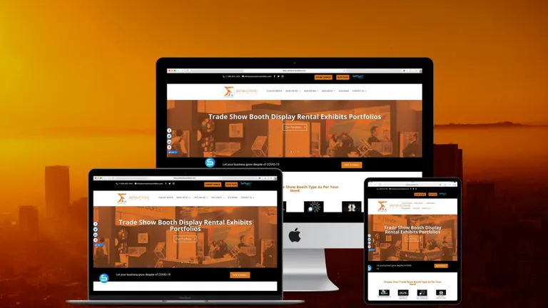 Website design for Sensations Exhibits