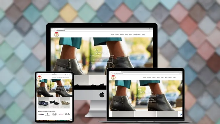Website design for Shoe Center Leland