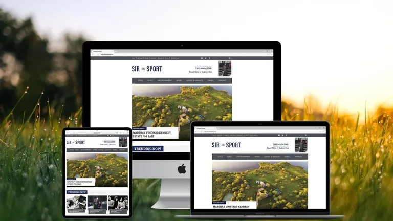 Website design for Sir and Sport Magazine