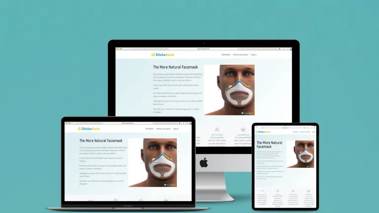 Website design for Stick a Mask