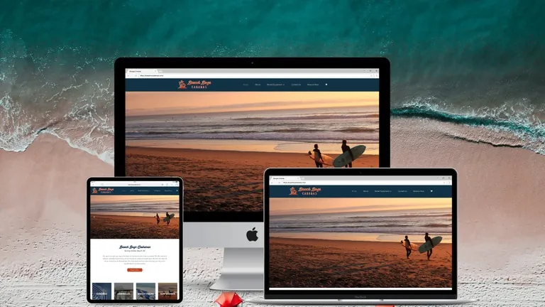 Website design for Sunset Beach Umbrellas