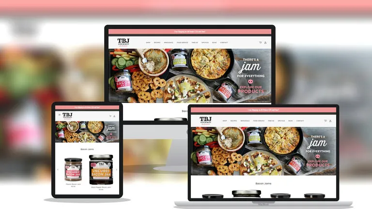 Website design for TBJ Gourmet