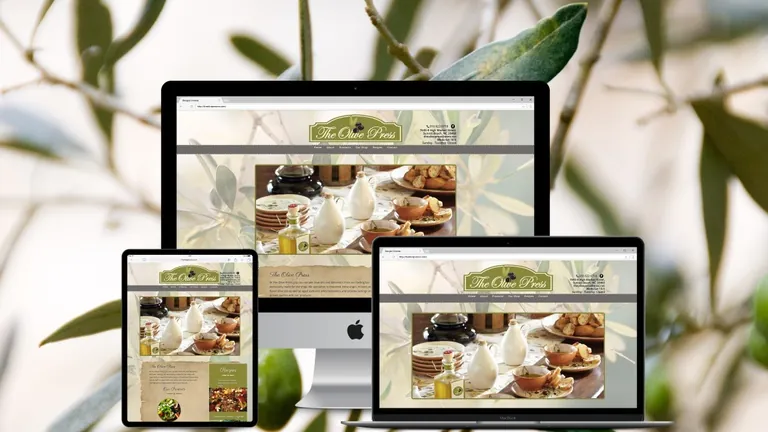 Website design for The Olive Press