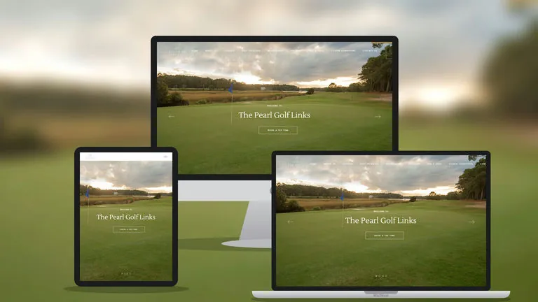 Website design for The Pearl Golf Course