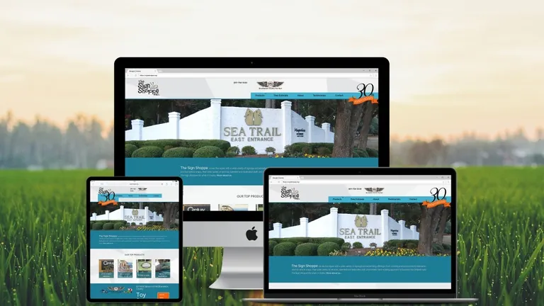 Website design for The Sign Shoppe
