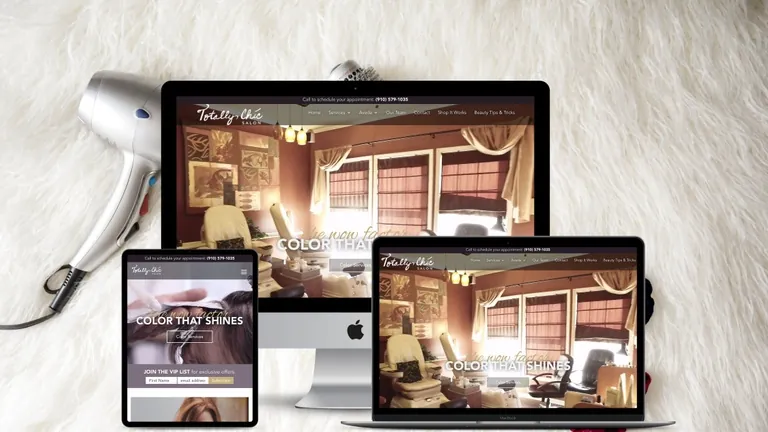 Website design for Totally Chic Salon