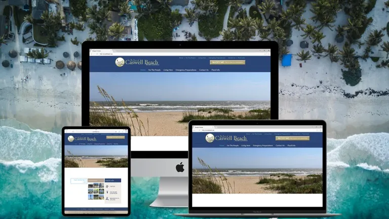 Website design for Town of Caswell Beach