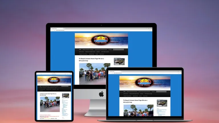 Website design for Tri Beach Cruisers