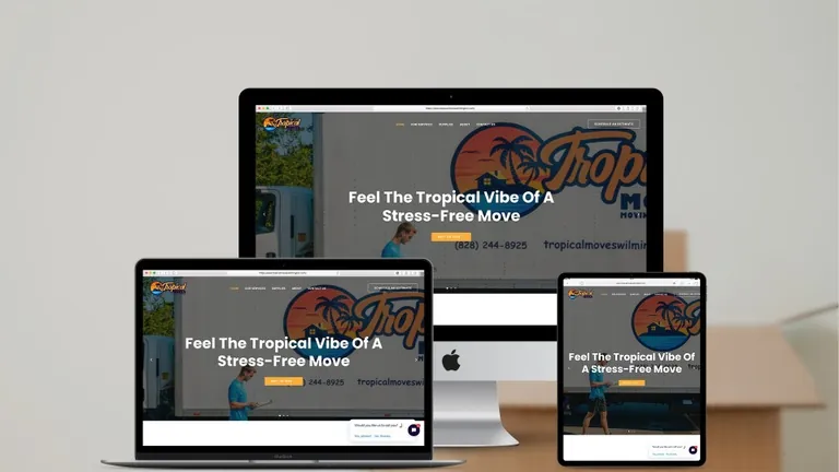 Website design for Tropical Moves