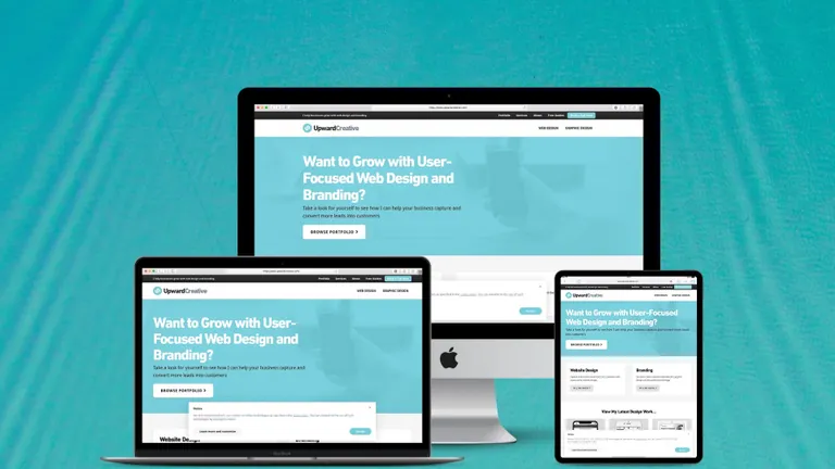 Website design for Upward Creative