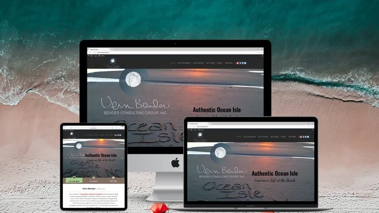 Website design for Vern Bender & Ocean Isle History