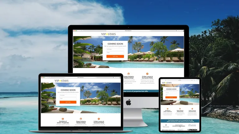 Website design for VIP Stays