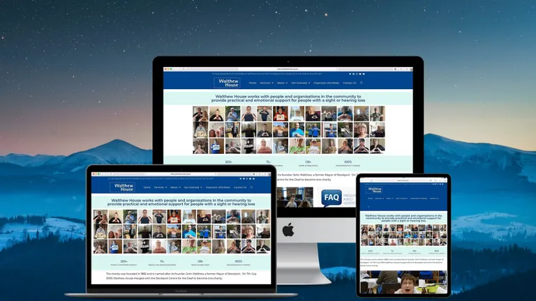 Website design for Walthew House