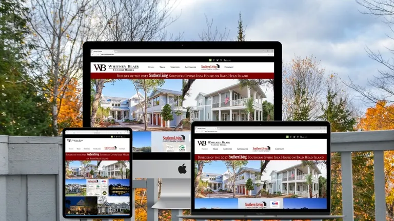 Website design for Whitney Blair Custom Homes