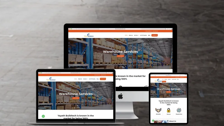 Website design for Yayath Build Tech