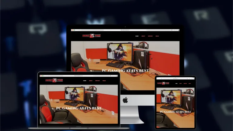 Website design for Zero Ping